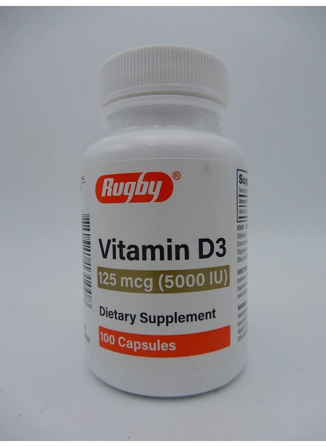 Rugby Vitamin D3 Dietary Supplement 125 Mcg (5000 Iu) 100 Capsules - pzsku/Z3911BA864F374AE4B403Z/45/_/1698053777/959bd02b-5ede-425e-a350-6a77f61f63e3