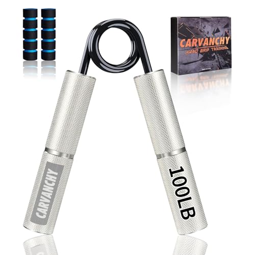 Carvanchy Grip Strength Trainer, 100LB, Wrist Forearm Strengthener, Metal No Slip, Hand Grip Gripper Strengthener for Strength Training and Exercise, Hand Workout Squeezer Grip Strength - Image 1