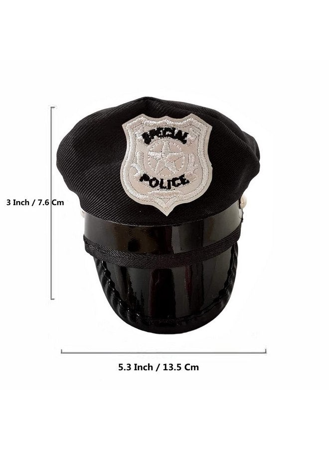 سوتشات قبعة شرطة للحيوانات الأليفة من Soochat، قبعة شرطة للكلاب والقطط، إكسسوارات تزيين الحيوانات الأليفة لحفلات الهالوين والكريسماس، دعائم تصوير حفلات لعب الأدوار - Image 2