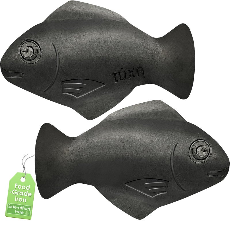 Nano Shield Iron Fish 2 Pack Iron Fish for Iron Deficiency A Natural Source of Iron Safe Cooking Tool to Add Iron to Food and Water Reduces Risk of Iron Deficiency Ideal Iron Supplement for Anemia Vegans