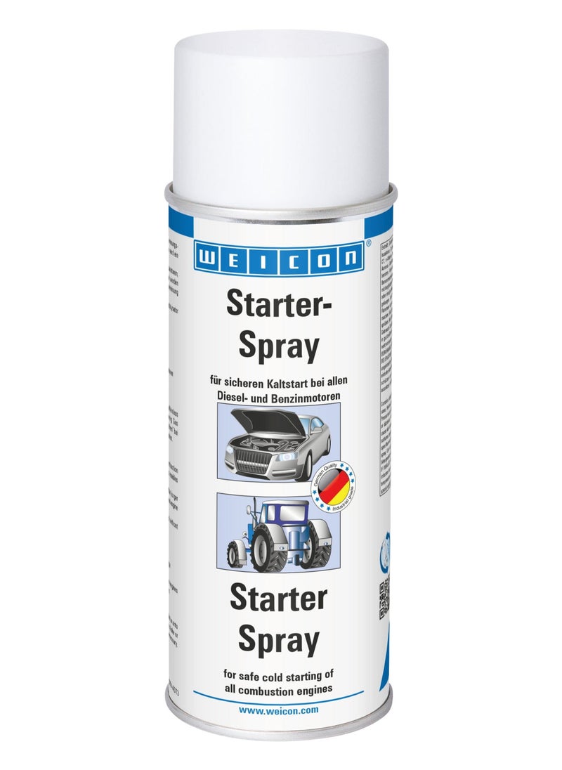 Weicon WEICON Starter Spray | 400 ml | Engine Starter Spray for easy and safe starting Car  Motorcycle Petrol Diesel Battery-saving  - Image 1