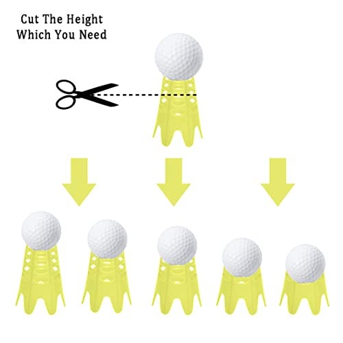 Ruyshu Golf Simulator Tees, Indoor Golf Tees for Simulator, Plastic Practice Golf Mat Tees for Winter Turf and Driving Range(Yellow) - Image 4