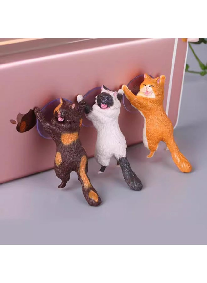 Generic Creative Gadgets Children's Adult Gift Toy Cat Reinforcements Mobile Phone Suction Cup Bracket Cute Kitten-Color:Black  - Image 5