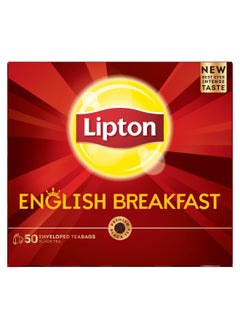 Lipton English Breakfast Tea 50 Teabags (100g)  - Image 1