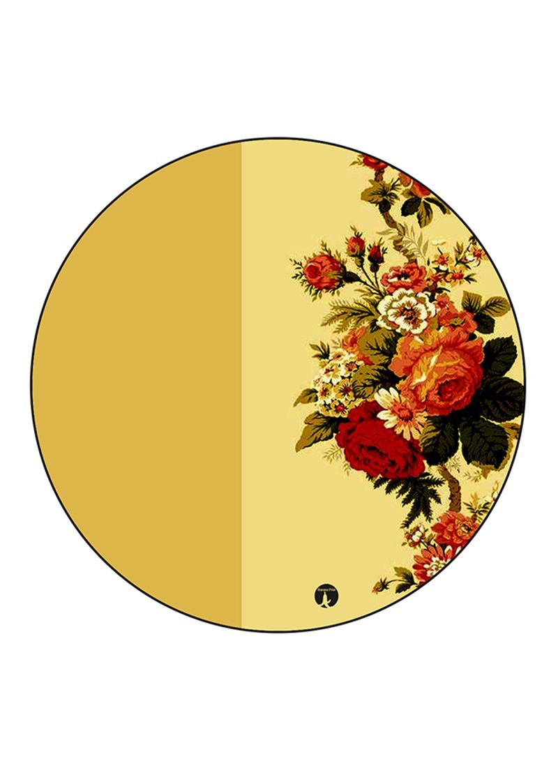 Flowers Printed Mouse Pad Multicolour