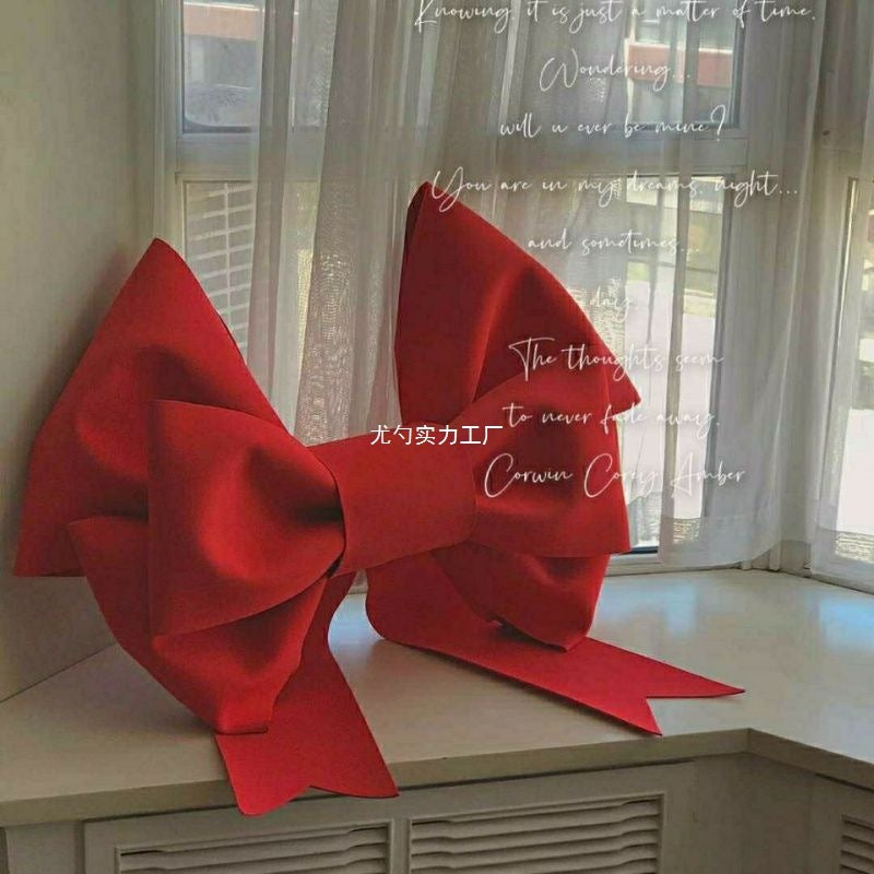 Finished Product! Internet Celebrity Bow Store Front Decoration Hanging Door Window Scene Decoration Bow Decoration - Image 4