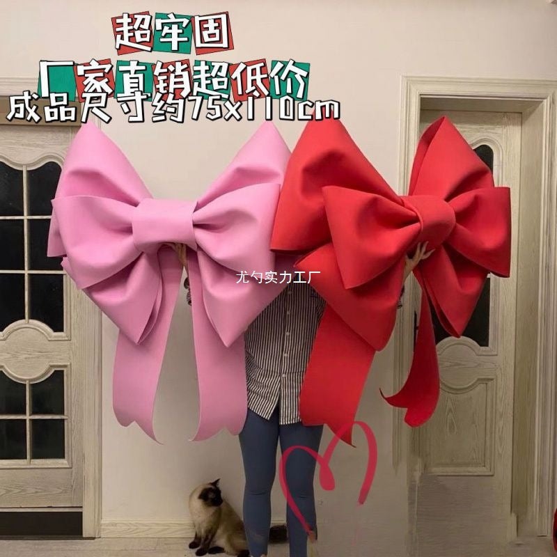 Finished Product! Internet Celebrity Bow Store Front Decoration Hanging Door Window Scene Decoration Bow Decoration - Image 3
