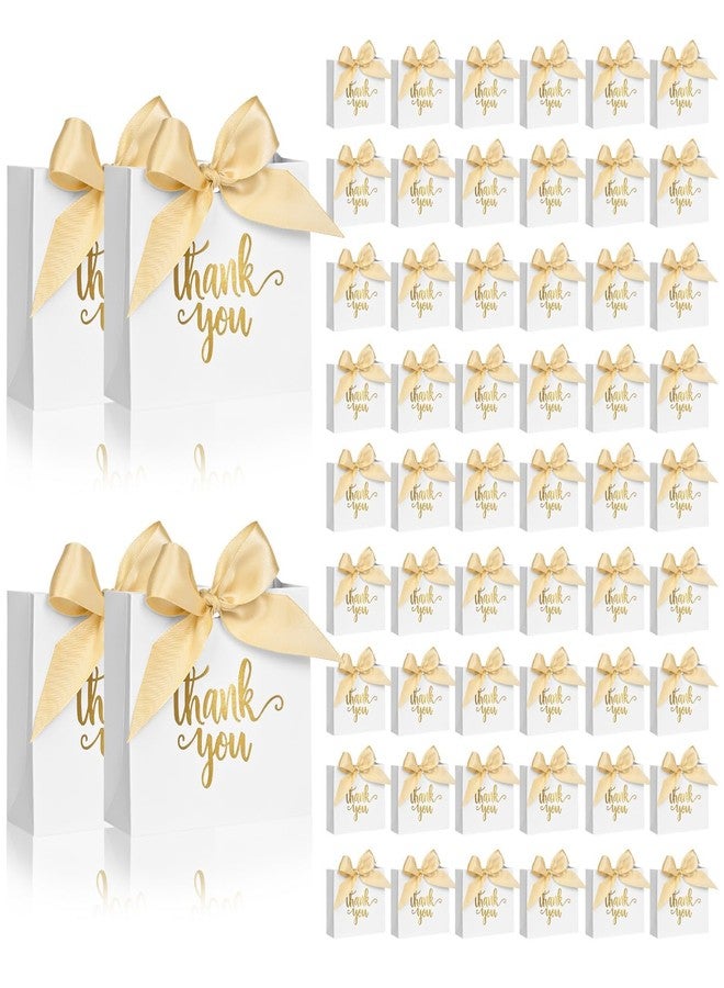 DECHISY 60Pack Small Thank You Bags (E) (White) - Image 1