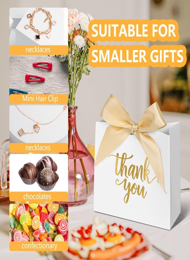 DECHISY 60Pack Small Thank You Bags (E) (White) - Image 4