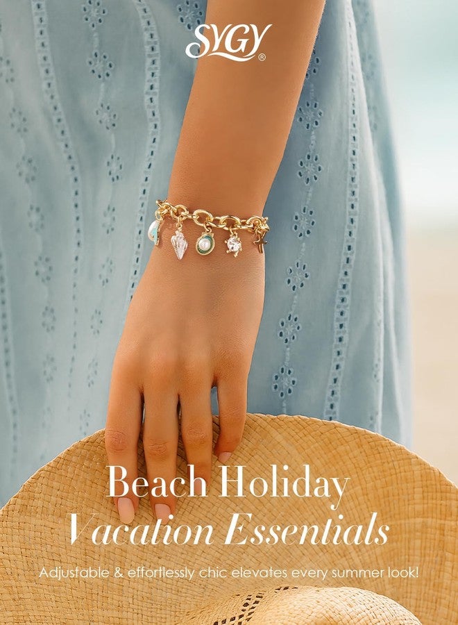 SYGY 1PC Gold Seastar Bracelet for Women, Boho Adjustable Shell Starfish Bracelet, Summer Beach Ocean Statement Bracelets - Image 5