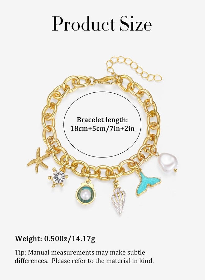 SYGY 1PC Gold Seastar Bracelet for Women, Boho Adjustable Shell Starfish Bracelet, Summer Beach Ocean Statement Bracelets - Image 3