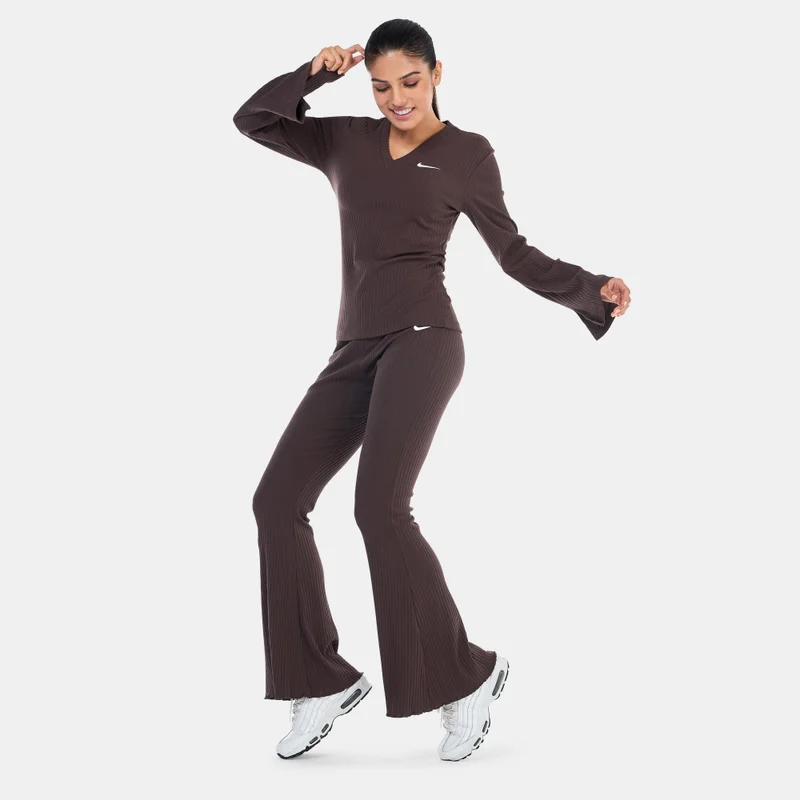 Nike Women's Sportswear High-Waisted Ribbed Jersey Pants