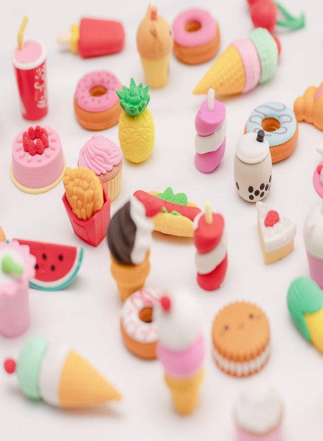 CLOCK KING 30Pcs 3D Food Erasers for Kids, All are Food Styles, Random Desktop Pets Toys Gifts, Mini Puzzle Classroom Rewards, Kids Party Favors Back to School Supplies - Image 4