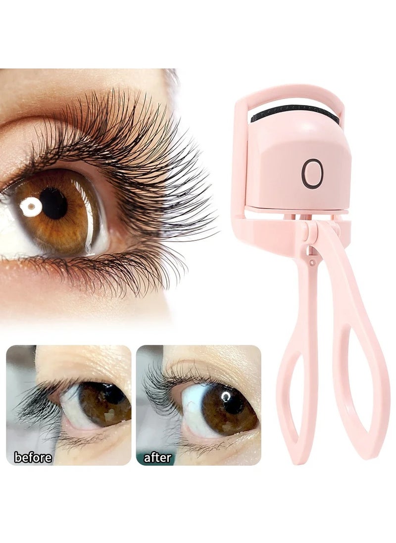 DubaiGallery - Heated eyelash curler USB rechargeable portable eyelash rollers 2 level temp lasting curling effect fast heating design - Image 1