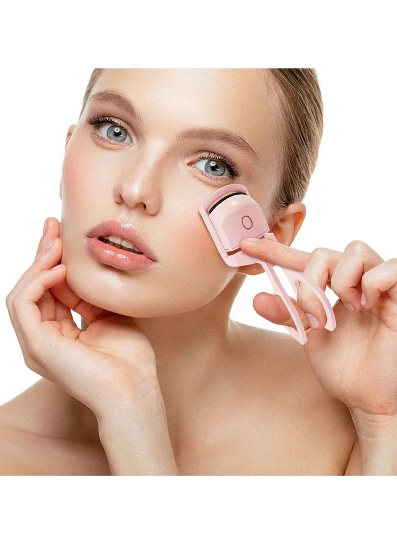 DubaiGallery - Heated eyelash curler USB rechargeable portable eyelash rollers 2 level temp lasting curling effect fast heating design - Image 1