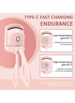 DubaiGallery Heated eyelash curler USB rechargeable portable eyelash rollers 2 level temp lasting curling effect fast heating design  - Image 4