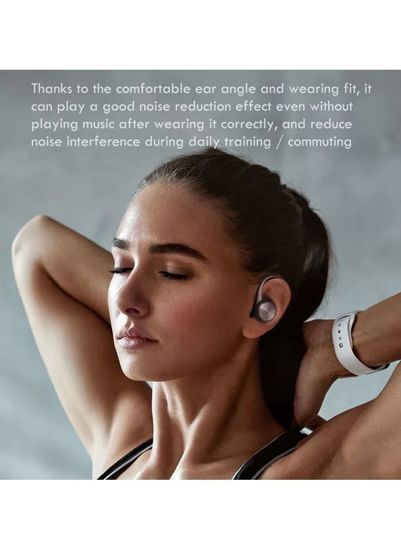 Generic - TWS R200 Bluetooth Headphones True Wireless Stereo Earphones Sports Wireless Earbuds Ear Hook Waterproof Headset with Microphone - Image 1