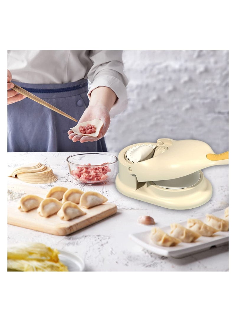 صانع الدمبلينغ 2 في 1 ، صانع الدمبلينغ الجلدي مع مجموعة قوالب ضغط الزلابية ، آلة صنع الزلابية اليدوية ، آلة صنع الزلابية اليدوية ، أداة سهلة للمطبخ قوالب إمبانادا متعددة الألوان - Image 2