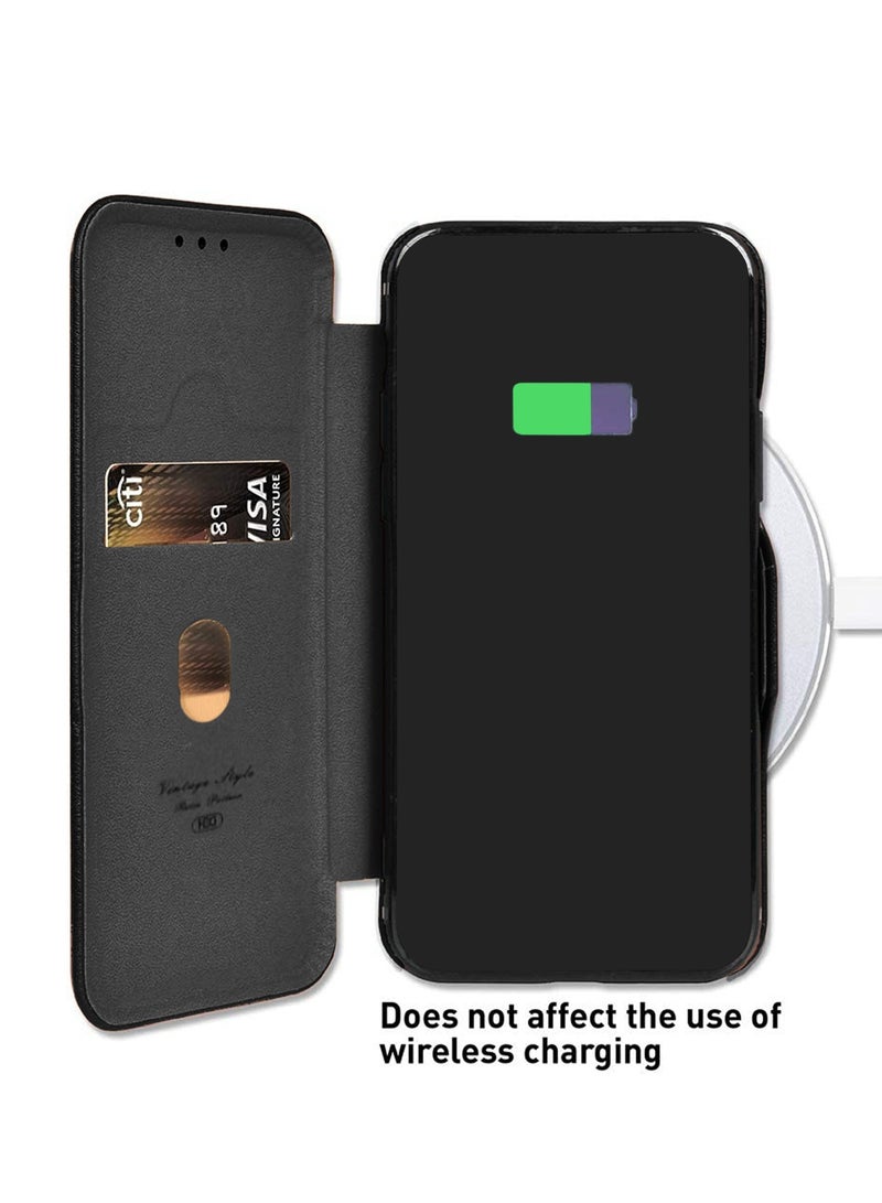 إتش دي سي آي غطاء محفظة قابل للطباعة بتصميم من الجلد الصناعي لهاتف آبل iPhone 17 Pro Max 5G 2025 HDCI (MCFLSN) - أسود - Image 5