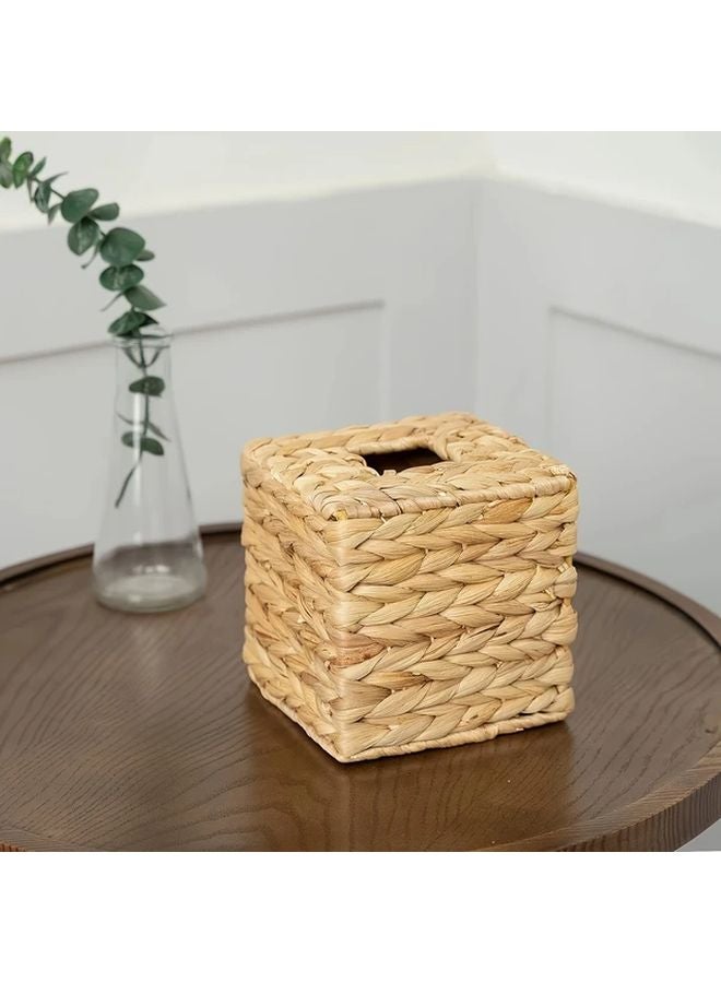 Bohemian Cube Tissue Box Square Decorative Storage Basket For Bathroom And Desktop - Image 1