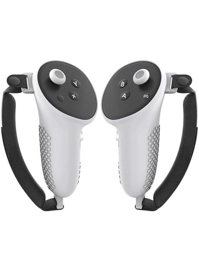 Generic VR Accessories for Meta Quest 3, 6 in 1 Silicone Protective Case Set for Oculus Quest 3, Controller Grip Cover, VR Shell Cover, Face Cover (White)  - Image 3