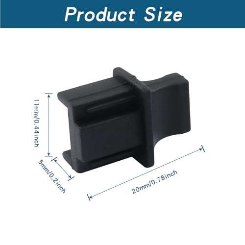 Moicstiy غطاء مضاد للغبار RJ45 من موكستي 50 قطعة، واقي غبار سيليكون لإيثرنت لمنافذ الألياف الضوئية والنحاس RJ45 - Image 3