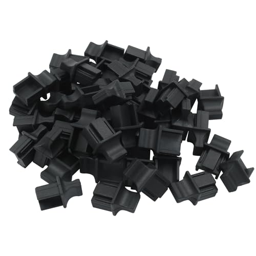 Moicstiy غطاء مضاد للغبار RJ45 من موكستي 50 قطعة، واقي غبار سيليكون لإيثرنت لمنافذ الألياف الضوئية والنحاس RJ45 - Image 2
