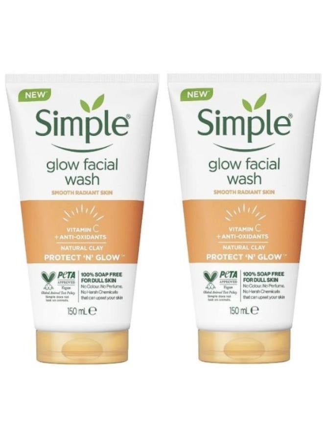 simple 2Pcs Simple Glow  Facial Wash Protect ‘N’ Glow 150 ml - Image 1