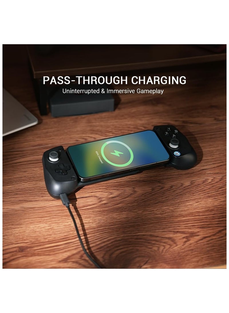 GameSir X5 Lite Stretching Mobile Gaming Controller for Android  iPhone 15/16 Series (USB-C), 213mm Stretching Length, Hall Effect Joystick, Lightweight Ergonomic Phone Controller- Play Genshin Impa