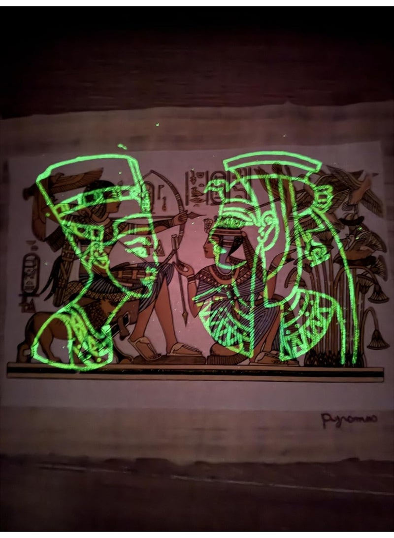 رحلة صيد توت عنخ آمون، بردية مضيئة مصنوعة يدويًا 100%، 30×40 سم - Image 3