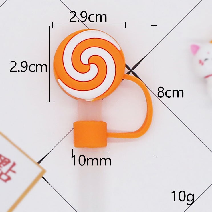 8-10Mm Creative Three-Dimensional Doll Straw Cap Silicone Straw Dust Cover Stanley Cup Straw Cover - Image 1