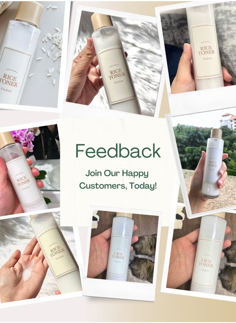 I'M FROM Rice Toner, Milky Toner for Glowing Skin, 77.78% Korean Rice, Glow Essence with Niacinamide, Hydrating for Sensitive, Dry, Dull, Combination Skin, Vegan, Fragrance Free, Glass Skin 150ml  - Image 4