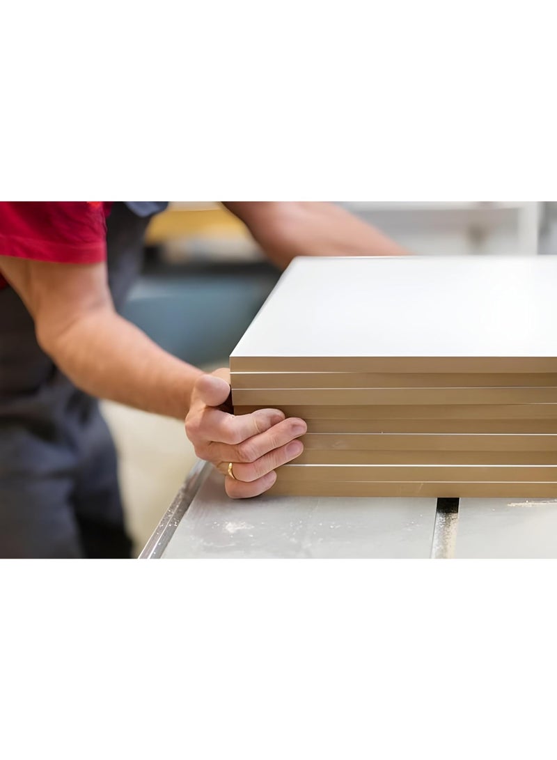 Abbasali MDF Wood Sheet Furniture Board White For 60cm X 30cm With Gloves,10 Pcs Facemask & Saw (16 Piece Both Side White) - Image 4