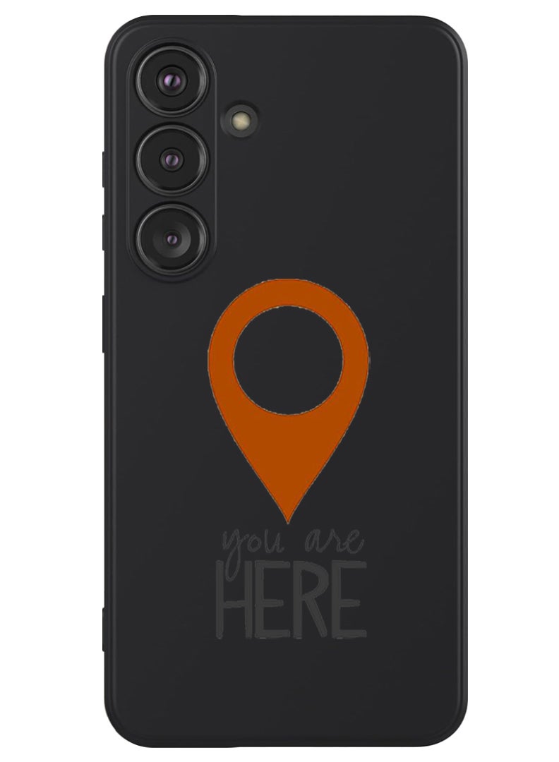 Theodor Protective Slim Fit Case Liquid Silicone Cover with Full Body Protection Anti-Scratch Shockproof Case For Samsung Galaxy S24 (Black) - You are here - Image 1
