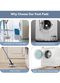 Generic 4 Pcs Washing Machine Base, Rubber Washing Machine Stabilizer, Washer Foot Pads, Shock and Noise Reduction for Washing Machines and Dryers, Washer Anti Vibration Mat  - Image 5