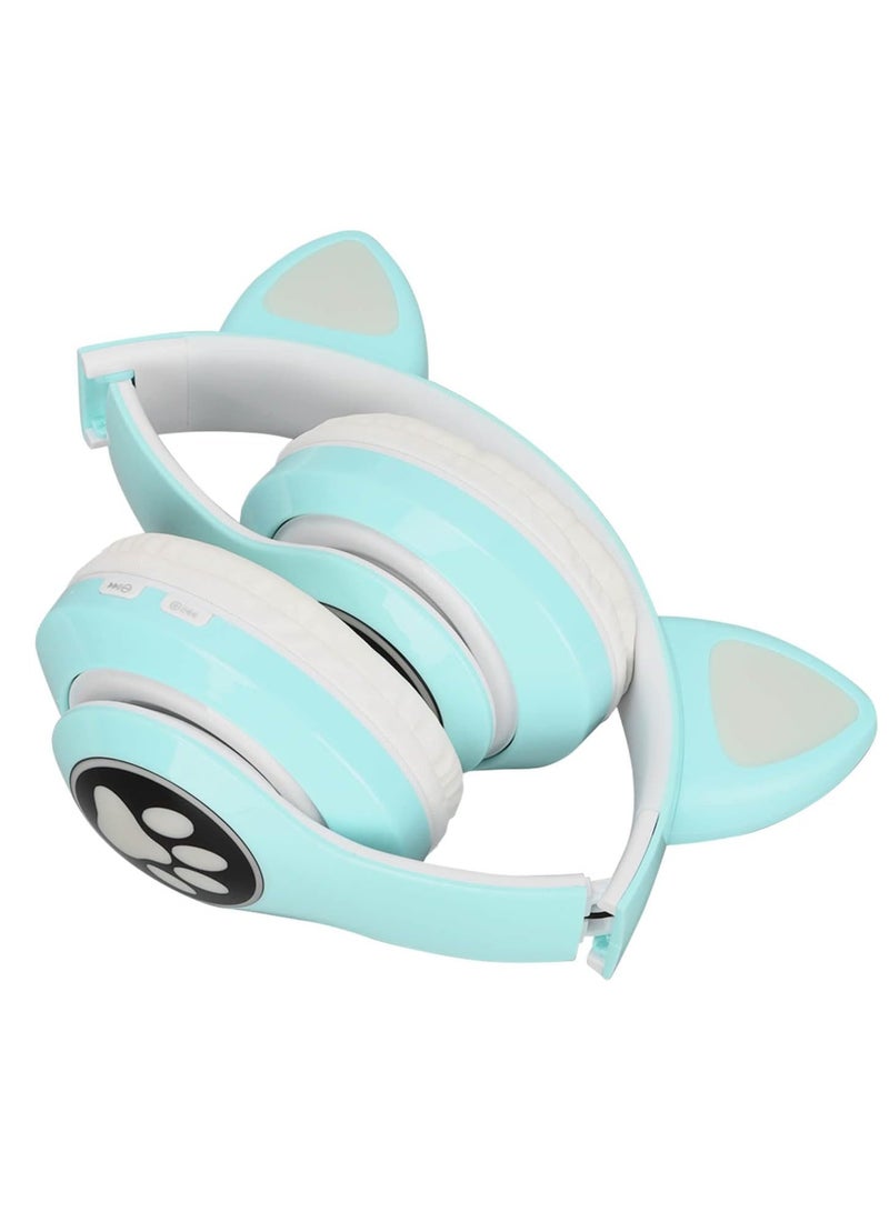 LED Light Up Wireless Stereo Cat Headset Headphones - Image 2