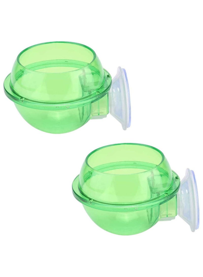 Excefore Reptile Food Water Bowl, 2 Pieces Reptile Feeding Bowl Reptile Feeder Suction Cup,for Small Animal Feeding Anti-Escape Lizard Chameleon Gecko, for Lizard Or Other Small Pet Amphibian Feeder - Image 1