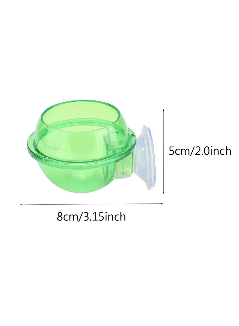 Excefore Reptile Food Water Bowl, 2 Pieces Reptile Feeding Bowl Reptile Feeder Suction Cup,for Small Animal Feeding Anti-Escape Lizard Chameleon Gecko, for Lizard Or Other Small Pet Amphibian Feeder - Image 2