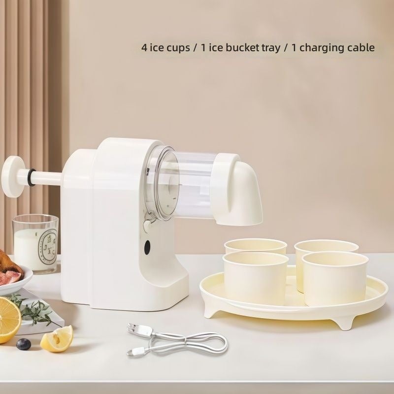 sxslxx Ice Shaver - 6-Piece Set with 1 Machine, 4 Cups, and 1 Ice Tray - Image 1