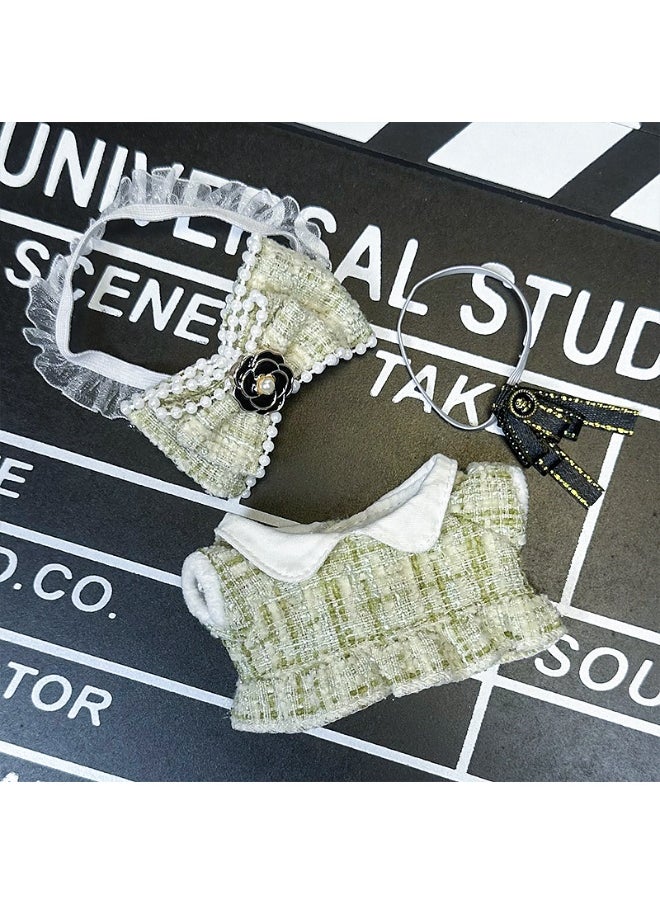 LABUBU LABUBU Universal Doll Green Chic Set – 3-Piece Outfit with Headpiece, Dress & Bow Tie – Fits Gen 1 & 2 Plush/Vinyl Dolls (Doll Not Included)  - Image 2