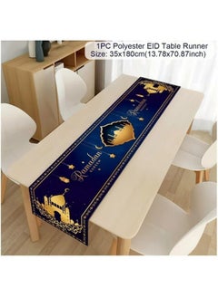Generic Ramadan Mubarak Table Runner Tablecloth Decorations Islamic Ramadan Table Runner Ramadan Mosque Party Supplies Decorations Muslim Eid Mubarak Party Holiday Parties and Everyday Use 