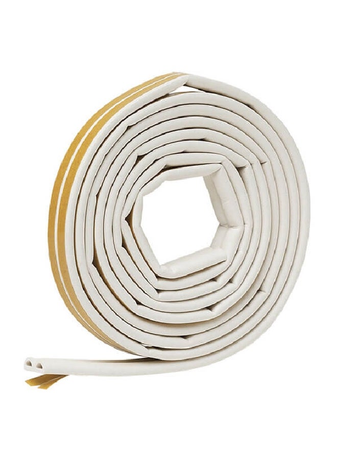Ribbed Self Stick Door Weatherstrip Brown and White 5/16-1/8 Inch V-27-BR