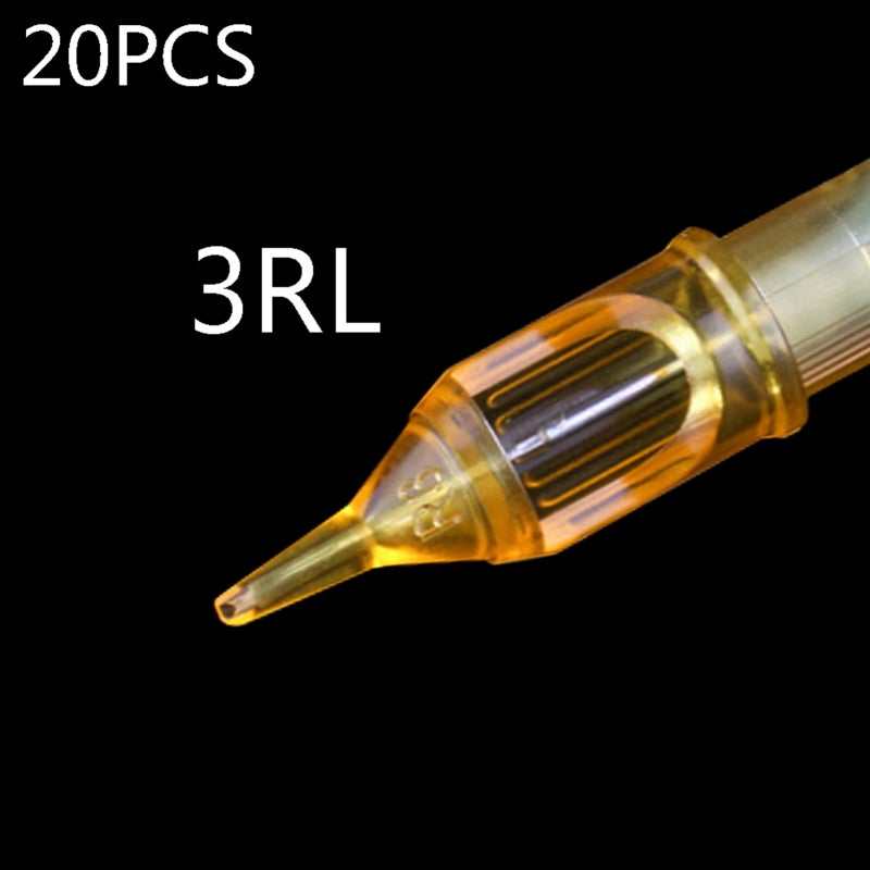 Disposable Tattoo Cartridge Needles: 20pcs 3RL - Premium ABS Material, Rust-resistant R-type Round Mouth Design for Tattoo Beginners, Artists, Eyebrows, Eyelids, Lips Small Tattoo Designs - Image 2