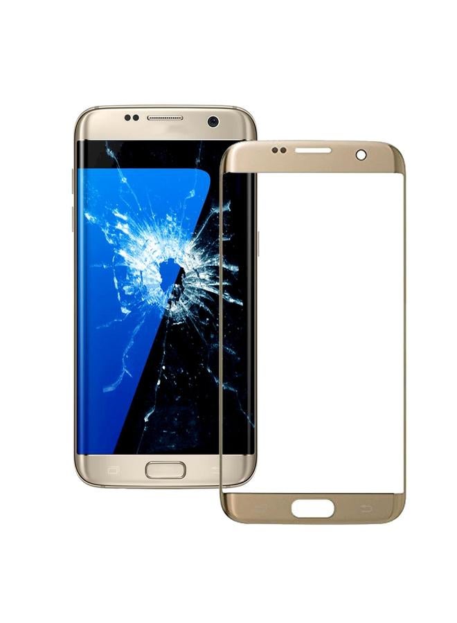 erorex For Galaxy S7 Edge / G935 Original Front Screen Outer Glass Lens (Gold) - Image 1