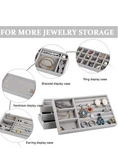 Jewelry Trays Organizer, Closet Drawer Accessories Tray Set Of 4 Drawer Organizer For Earring, Ring, Gadgets & Cosmetics, Display Organizer Necklace Storage Showcase Bracelet Removable Tray - pzsku/Z3913714465B11A0238EAZ/45/_/1740167528/7ae912b5-83a8-4e03-b94d-1d62f625c5c5