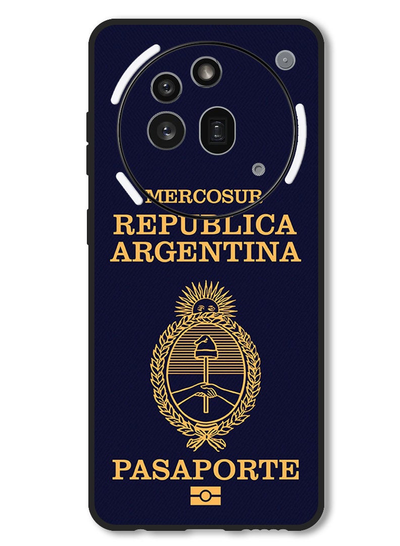 Theodor Case Compatible with Nothing Phone 3a Pro Protection Shockproof Bumper Cover Argentina Passport - Image 1