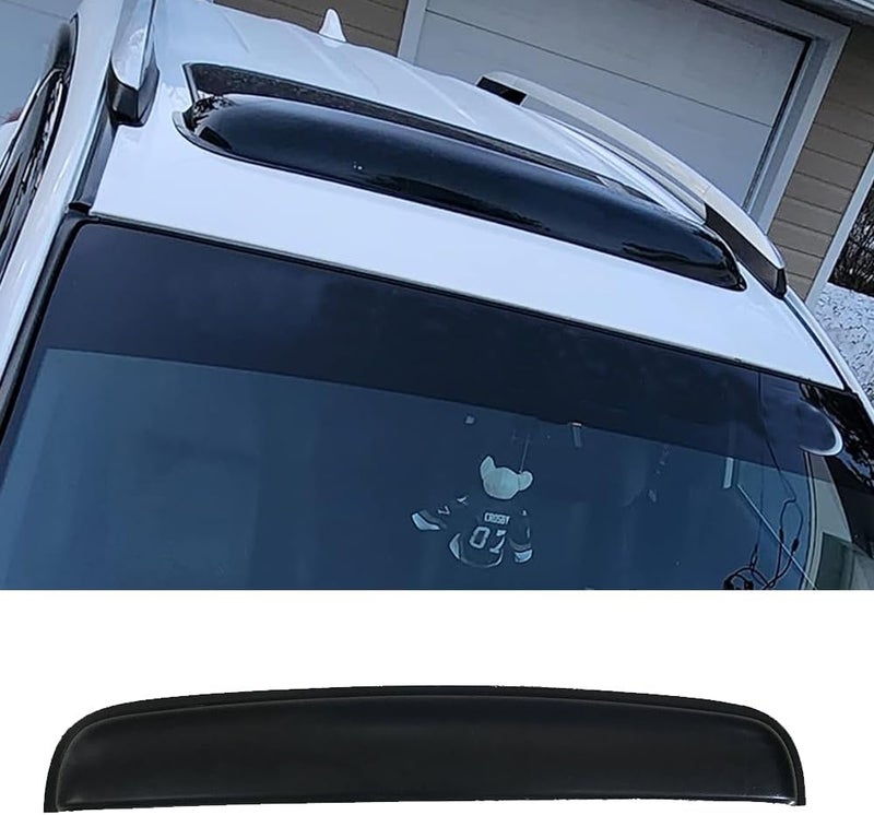 Kucaruce 43" 1100mm Universal Fit Rain Snow Guard Sun roof Wind Deflector, 1pcs Dark Smoke Tap on Auto Moonroof/Waterproof Window Visor with Double Side Tape RN110 - Image 1
