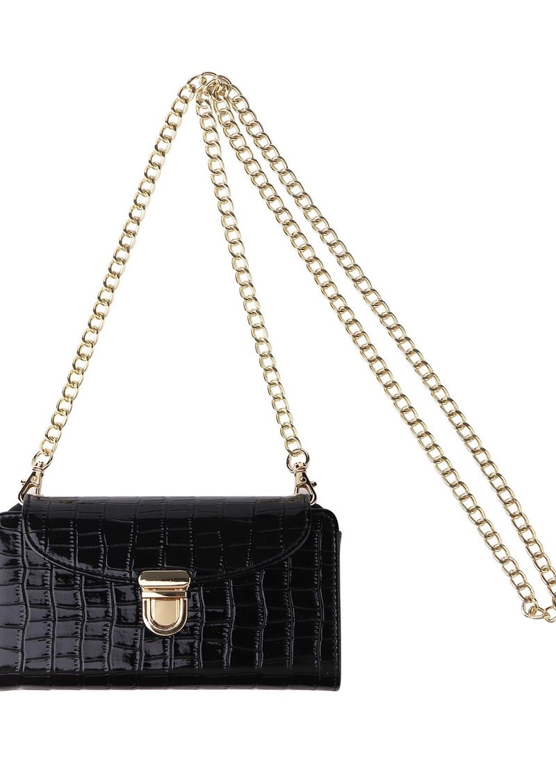 Loquat Women's multi-functional Crossbody Horizontal Single Shoulder Crocodile Pattern Mobile Phone Bag  - Image 1