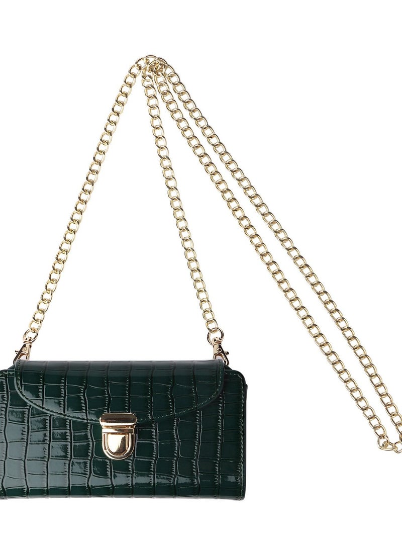 Loquat Women's multi-functional Crossbody Horizontal Single Shoulder Crocodile Pattern Mobile Phone Bag  - Image 2