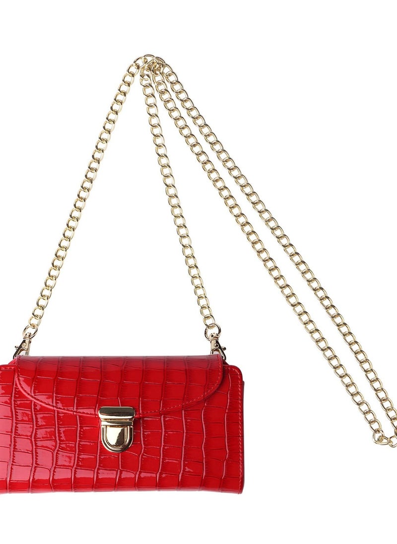 Loquat Women's multi-functional Crossbody Horizontal Single Shoulder Crocodile Pattern Mobile Phone Bag  - Image 4